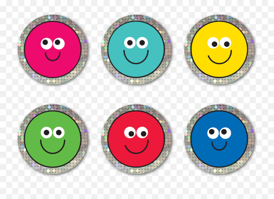 12mm Sparkly Mini Smileys2 Sheets 208 Stickers Per Pack - Happy Emoji,Sparkly Eyes Emoticon