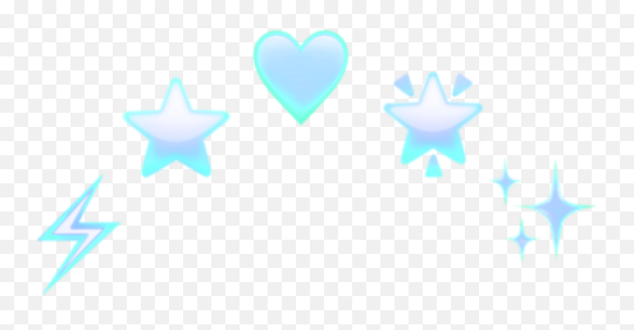 Emoji Heart Star Blue Design Sticker - Vertical,Blue Star Emoji