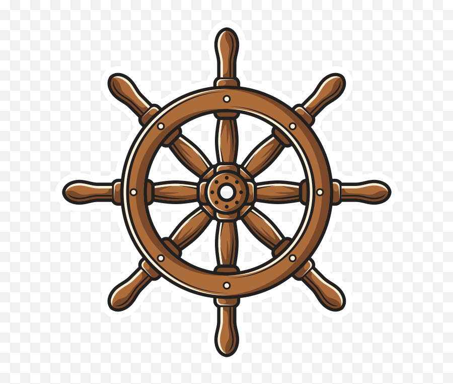 Ship Wheel Steeringwheel Sticker - Sea Themed Emoji,Ship Wheel Emoji