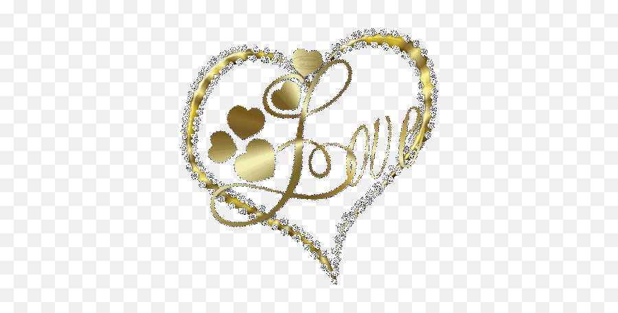 Glitter Graphics - Love Gif Gold Heart Emoji,Golden Heart Emoji
