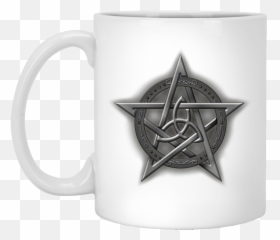 Triquetra In Pentacle Mug - Mug Emoji,Triquetra Emoji