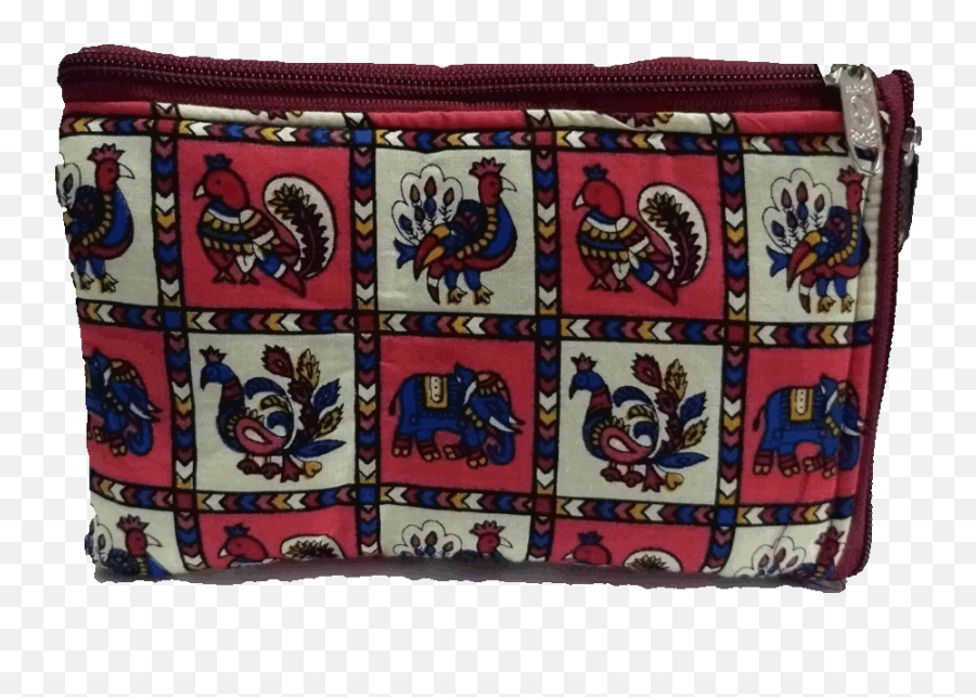 Kalamkari Side Zip Purse - Handbag Style Emoji,Emoji Favor Bags