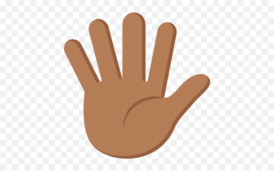 Hand With Fingers Splayed Medium - Dark Skin Tone Emoji Brown Fingers Clip Art,What Does Emoji Closed Hand