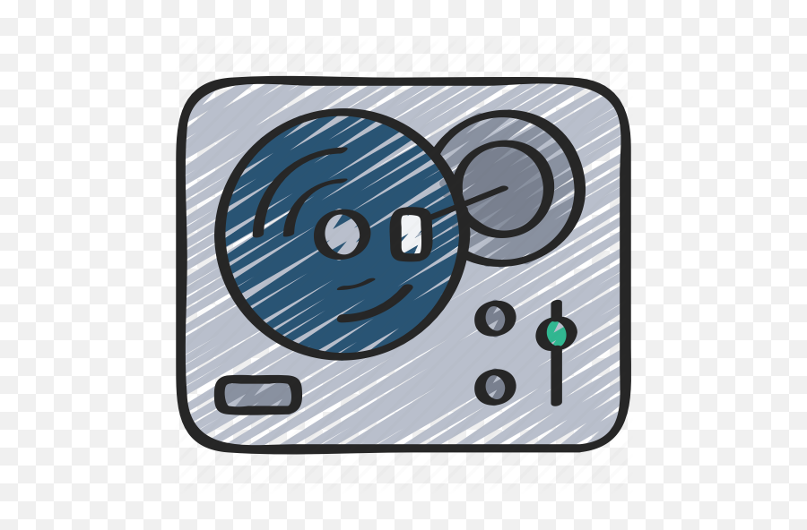 Music Player Production Record - Dot Emoji,Record Player Emoticon