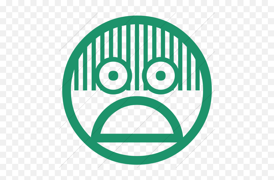 Iconsetc Simple Aqua Classic Emoticons Fearful Face Icon - Emoji,Emoticon Of Scared Face