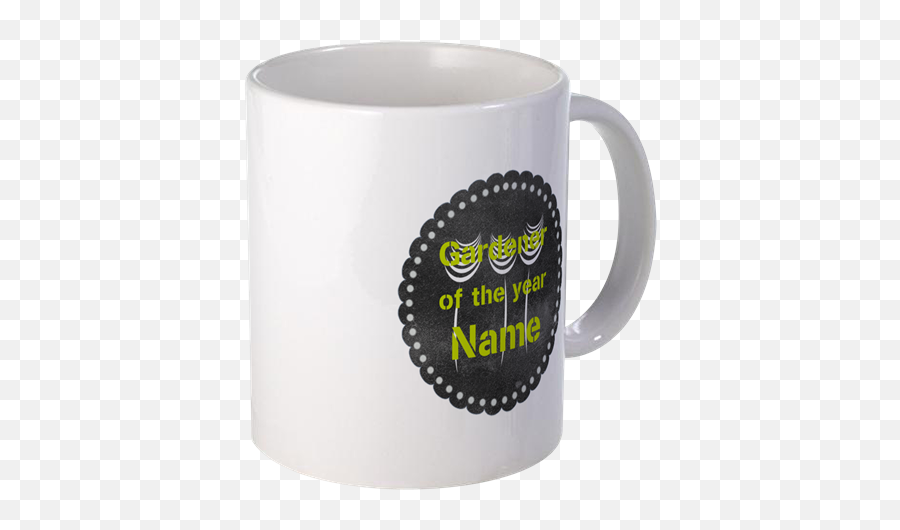 Cool Gardener Badge 11 Oz Ceramic Mug Cool Gardener Badge - Leather Emoji,Tripod Emoticon