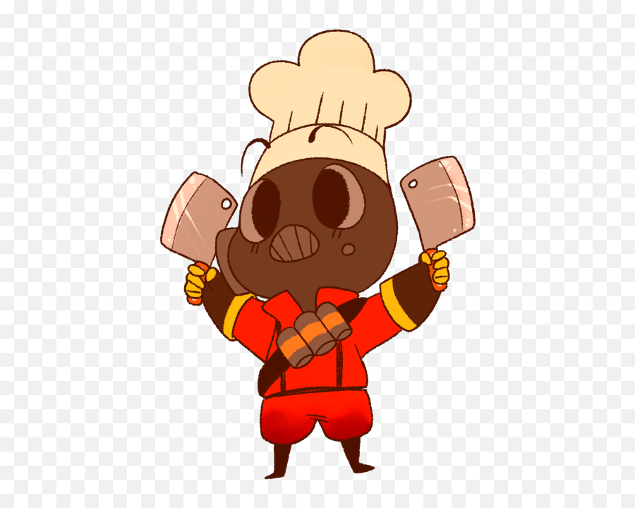 Chibi Pyro Tumblr Black And White Clip Art Software - Tf2 Tf2 Pyro Chef Art Emoji,Tf2 Emojis