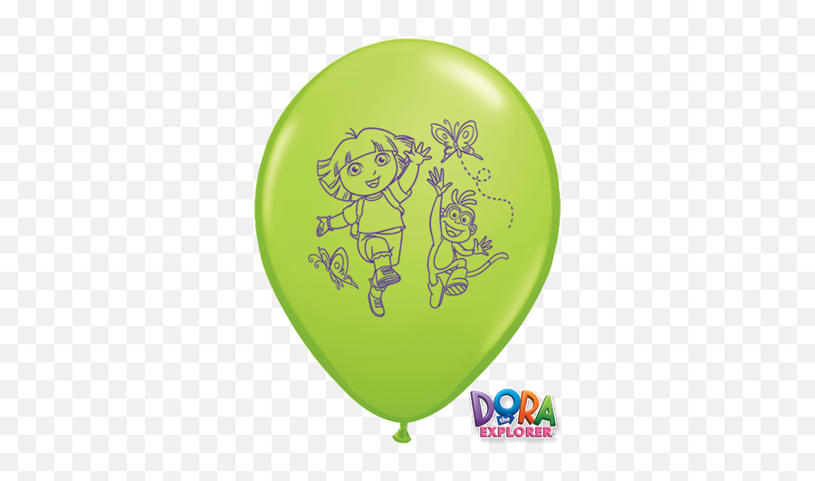 Dora The Explorer 12in Latex Balloon Emoji,Lg Fiesta Emojis In Contact
