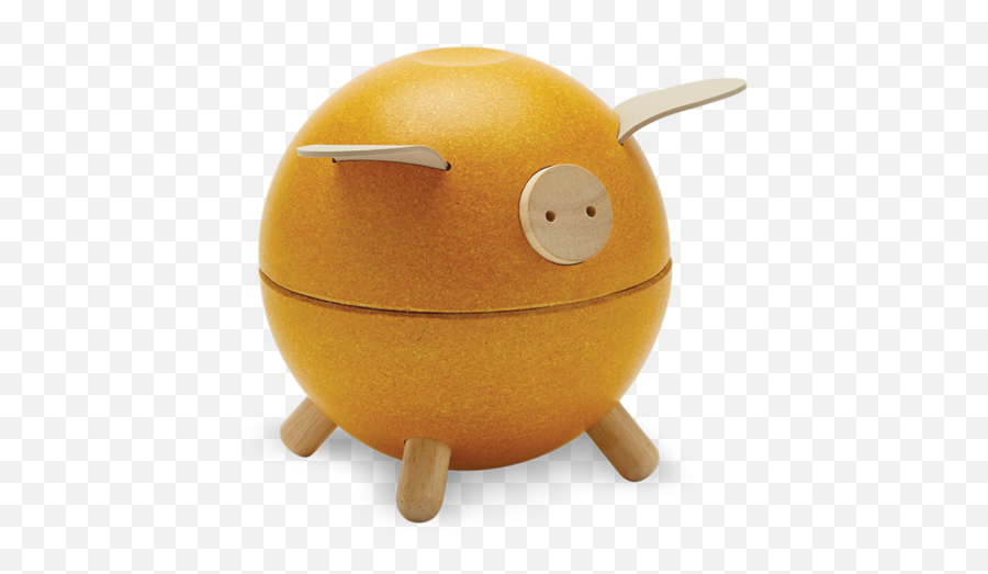 Plantoys Yellow Piggy Bank - Happy Emoji,Emoticon Latex Ball