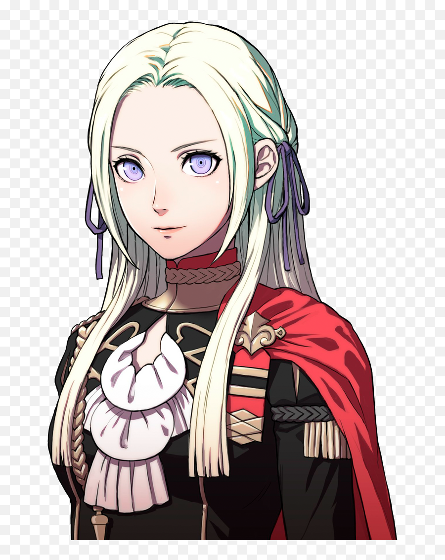 A - Edelgard Fire Emblem Emoji,Cute Little Anime Girl With Purple Hair And Scarf No Emotions