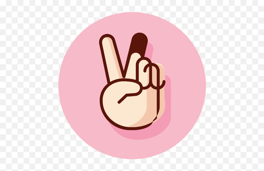 Pink Peace Vector Svg Icon - Png Repo Free Png Icons Sign Language Emoji,Peace Fingers Emoticon
