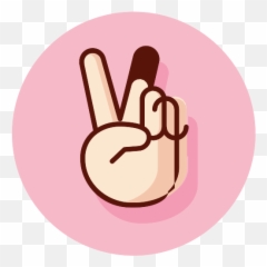 Pink Peace Vector Svg Icon - Png Repo Free Png Icons Sign Language Emoji,Peace Fingers Emoticon