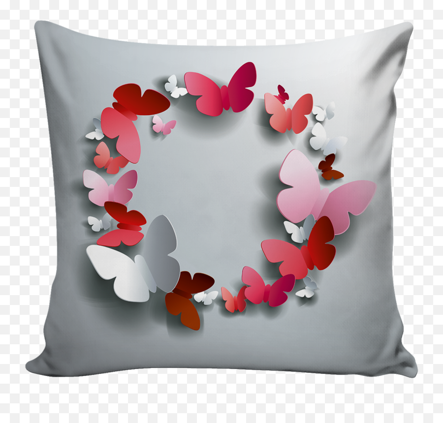 Digital Printed Pillow High Quality Material And Print - Butterflies Made With Paper Emoji,Who Sells Emoji Heart Pillow