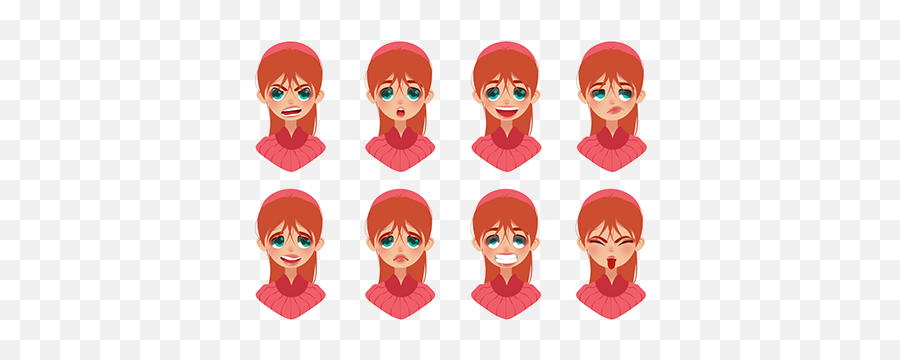Used Vector Drawing Projects Photos Videos Logos - Hair Design Emoji,Emotions Facial Expressions Girl