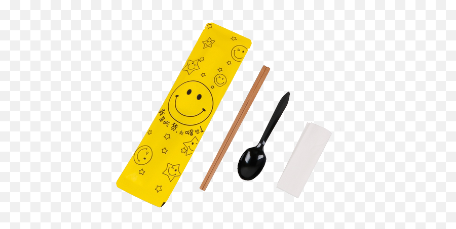 Disposable Chopsticks Tableware Set - Happy Emoji,Bowl Of Soup Emoticon