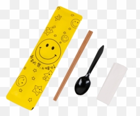 Disposable Chopsticks Tableware Set - Happy Emoji,Bowl Of Soup Emoticon