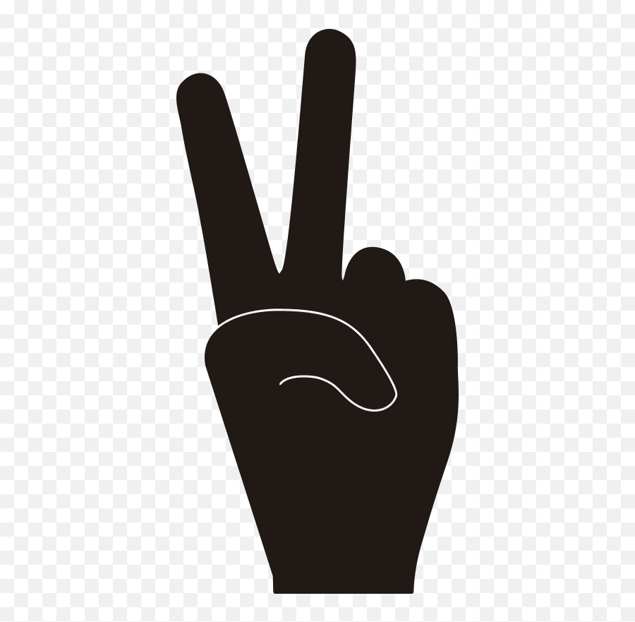 Hand Peace Sign Icon Sticker - Tenstickers Emoji,Emojis Black Hands Peace