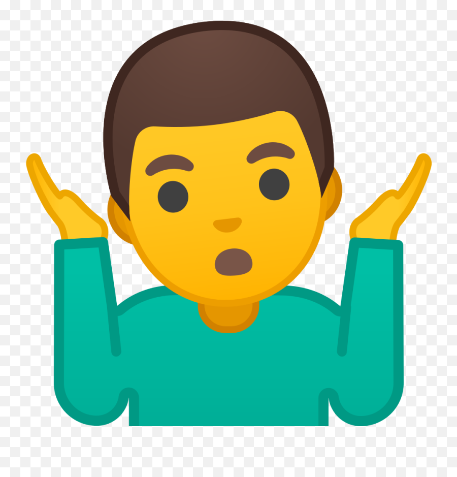 Man Shrugging Emoji - Don T Know Emoji,Shrug Emoji