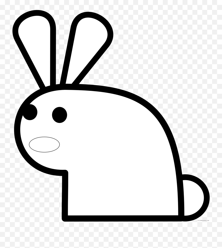 Bunny Face Coloring Pages Bunny Face - Rabbit Clip Art Emoji,Bunny Face Emoji