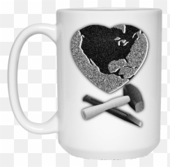 Stone Heart Chisel 15 Oz White Mug U2022 Our Virtual Holiday Emoji,Black Grandparents Emoji