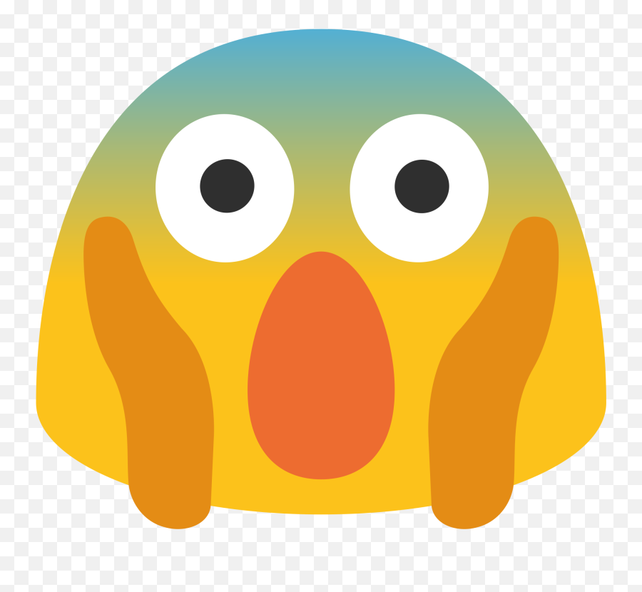 Open - Face Screaming In Fear Emoji Android Full Size Png Scream Emoji,Android Emoji