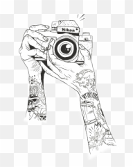 Picture Flash Camera Tatuagem Tatu Dark Sticker By Lucy - Draw A Camera Flash Emoji,Camera Flash Emoji