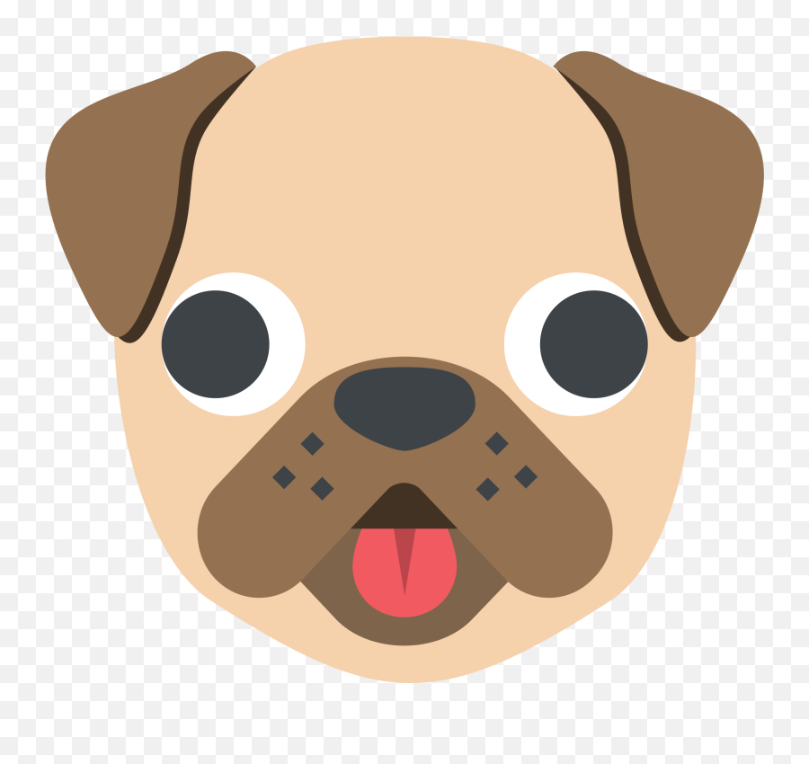 Poodle Puppy Face Pug Emoji - Beach Towel Png Download Transparent Cartoon Pug Face,Scottie Dog Emoji