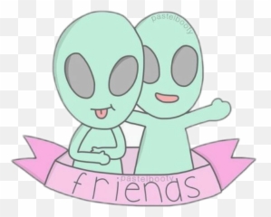 Tumblr Alien Friends Sticker - Happy Emoji,Emoji Copy And Paster