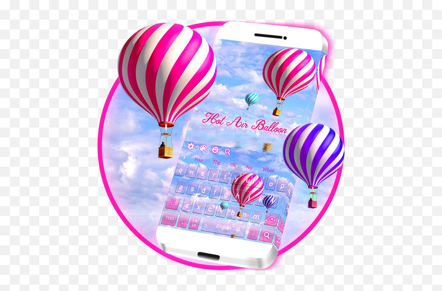 Beautiful Hot Air Balloons Keyboard - Smartphone Emoji,Hot Air Balloon Emoji