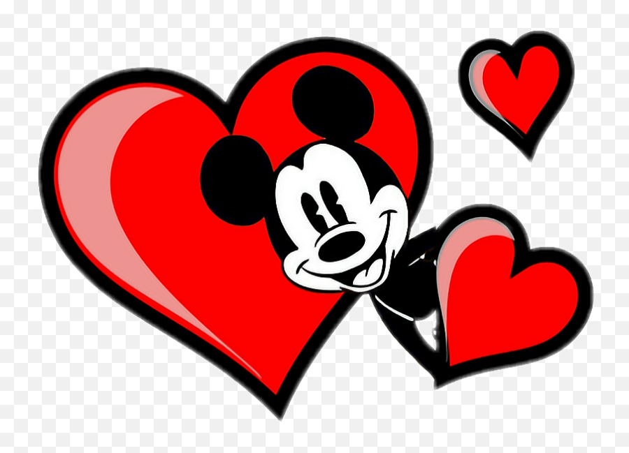 Corazones Mickey Mouse Sticker By Melizabethhf - Throbing Mind Emoji,Emoji De Mickey