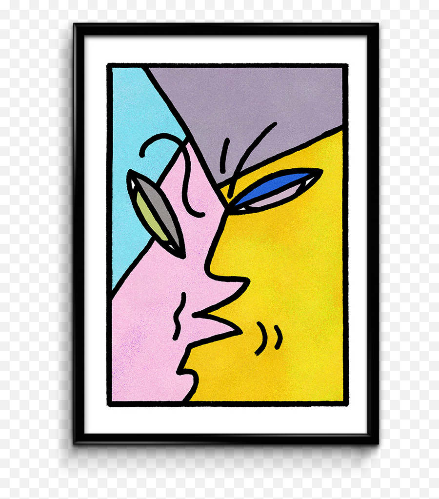 Cabral López - Lago Picture Frame Emoji,Pop Art Emotion