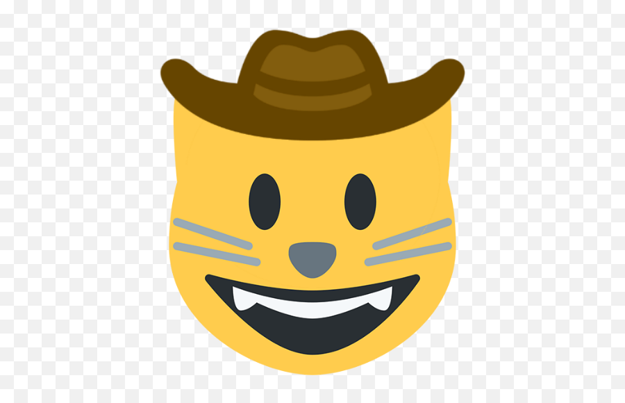 Catcowboy - Cat Emoji With Cowboy Hat,Cowboy Emoji