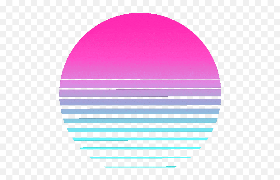 Sunset S S - Retro Wave Lines Transparent Emoji,Guess The Emoji Level 93