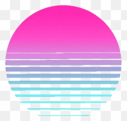 Sunset S S - Retro Wave Lines Transparent Emoji,Guess The Emoji Level 93