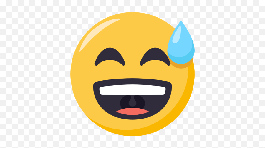Smiling Face With Open Mouth Cold - Smiling Face With Open Mouth And Cold Sweat Emoji Png,Emoticon Open Mouth With Hat