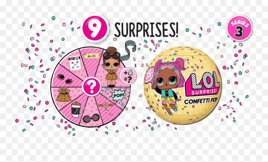 Lol Series 3 Confetti Pop - Lol Surprise Serie 3 Confetti Pop Emoji,Lol Surprise Emojis
