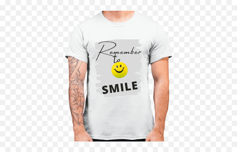 Smiley Printed T Shirts For Men - Happy Emoji,Metal Hand Emoticon Facebook