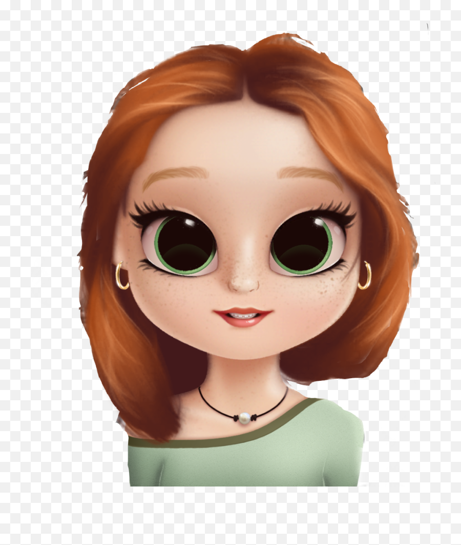 Redhair Ginger Greeneyes Girl Sticker By Lora Gaches - Tatl Oyuncak Bebek Çizimi Emoji,Niece Emoji