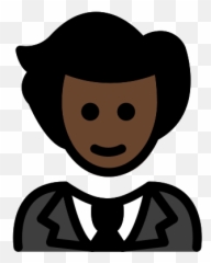 Woman In Tuxedo Dark Skin Tone Emoji - Download For Free Happy,Happy 420 Emojis