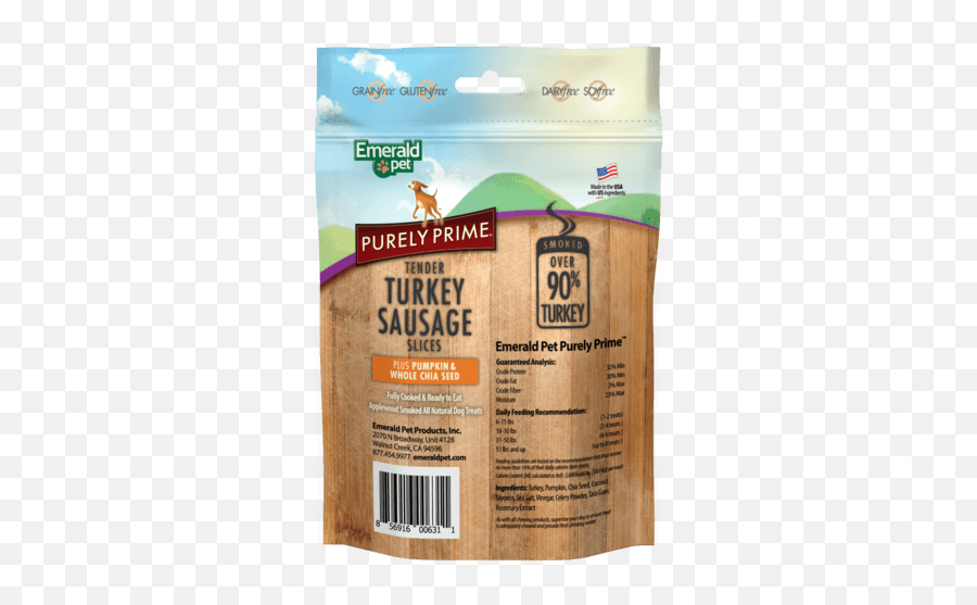 Emerald Pet Purely Prime Turkey Sausage - Seasoning Emoji,Small Chia Pet Emoji