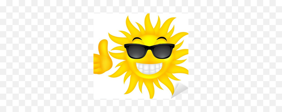 Happy Summer Sun With Glasses Sticker U2022 Pixers U2022 We Live To - Summer Pic Of Sun Emoji,What Does The Big Toothy Smiley Emoticon Mean