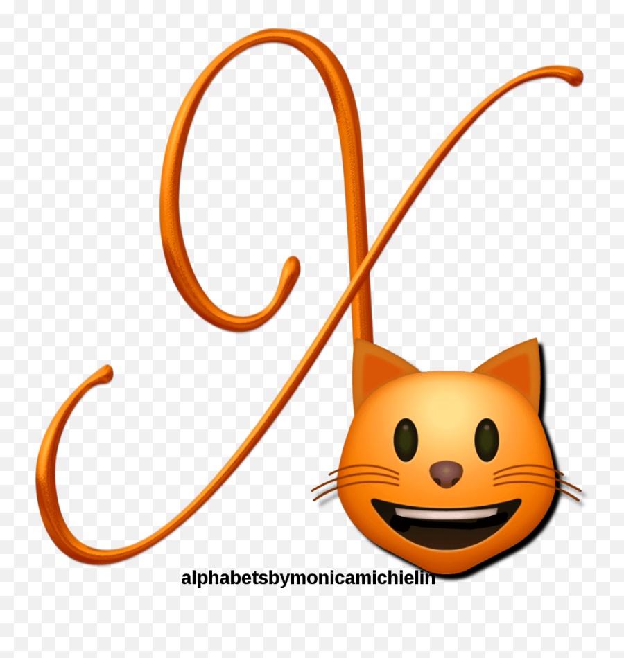 Monica Michielin Alphabets Cat Emoticon Emoji Alphabet Png - Happy,Thanks God Emoticon