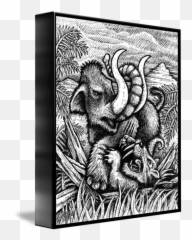 Mastodon Vs Sabre Tooth Tiger By Brad Albright - Bovinae Emoji,Facebook Sabertooth Tiger Emojis