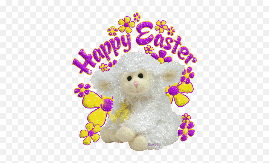 Happy Easter Gifs - Cute Glitter Happy Easter Emoji,Head Wall Emoticon Skype .gif