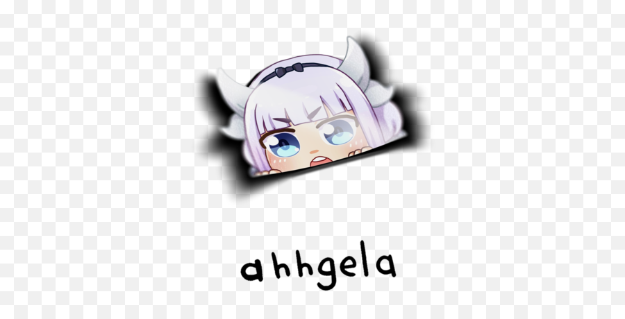 Peeking Stickers Cute Anime Stickers For Cars Ahhgela - Fictional Character Emoji,Kanna Emoticon