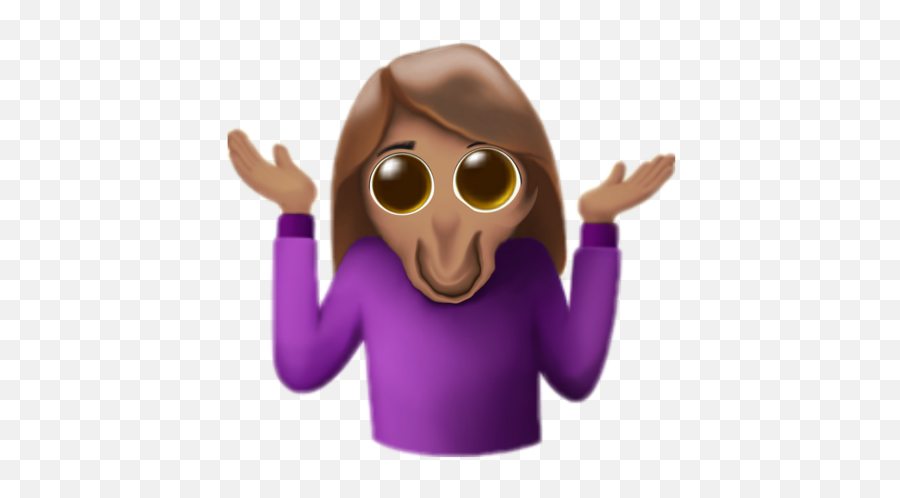 Shrug Female Emoji Transparent Png - Emoji Girl With Hands,Shrug Emoji