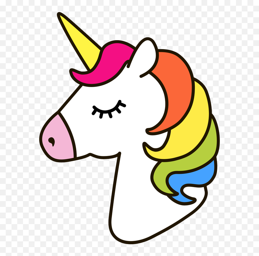 Foods Clipart Unicorn Foods Unicorn - Easy Simple Unicorn Drawing Emoji,How To Draw A Unicorn Emoji