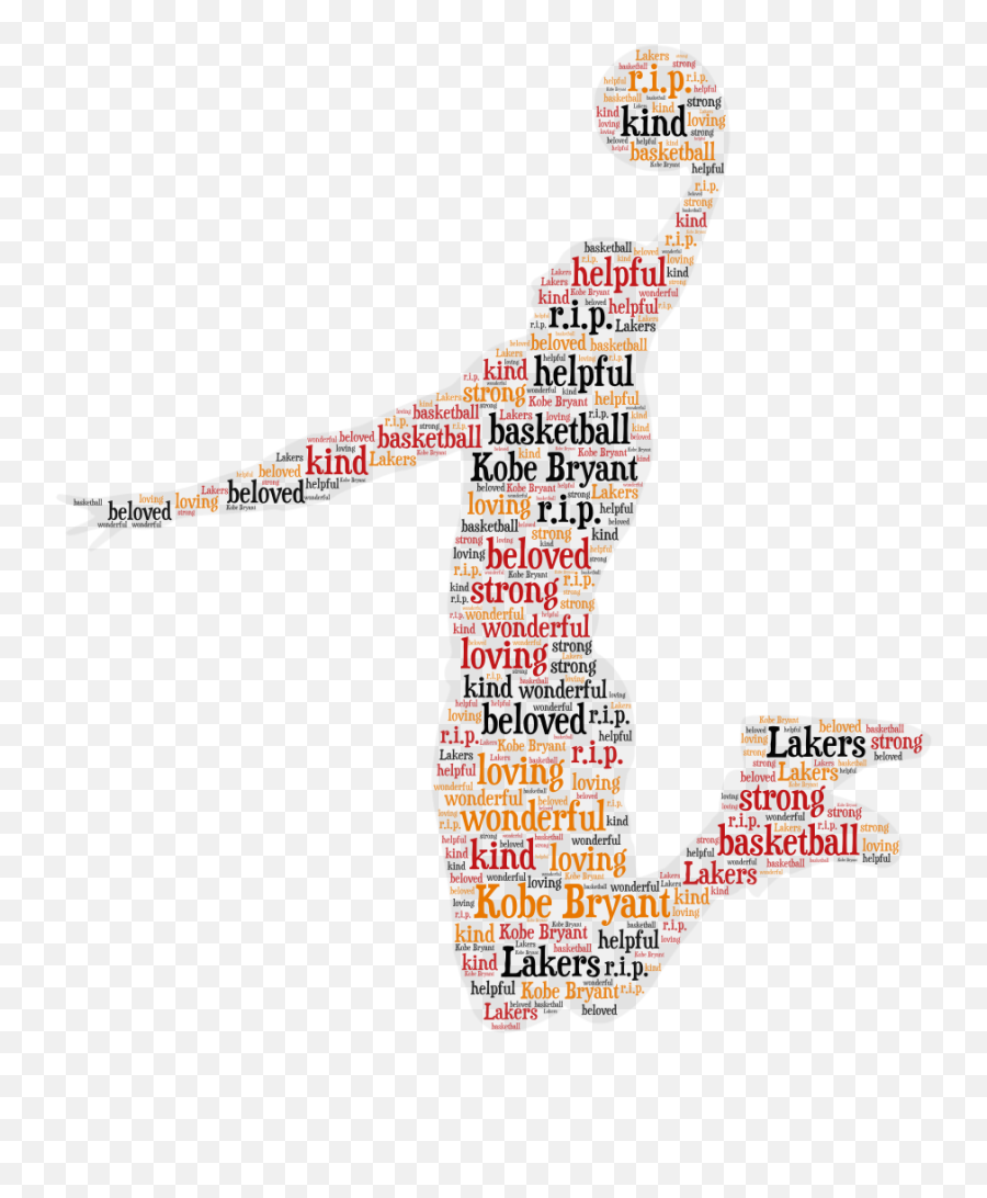 R - Word Art For Kobe Emoji,Kobe Bryant Emoji