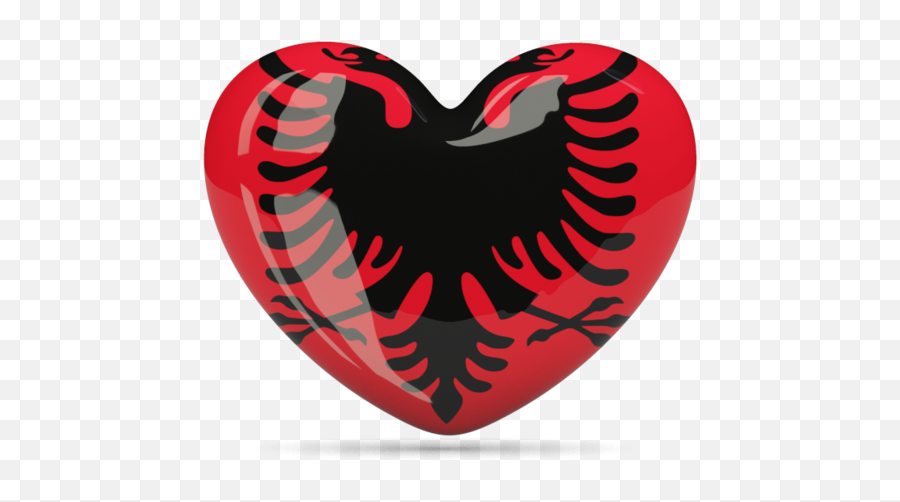 Heart Icon - Albania Flag Heart Png Emoji,Albanian Eagle Emoji