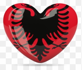 Heart Icon - Albania Flag Heart Png Emoji,Albanian Eagle Emoji